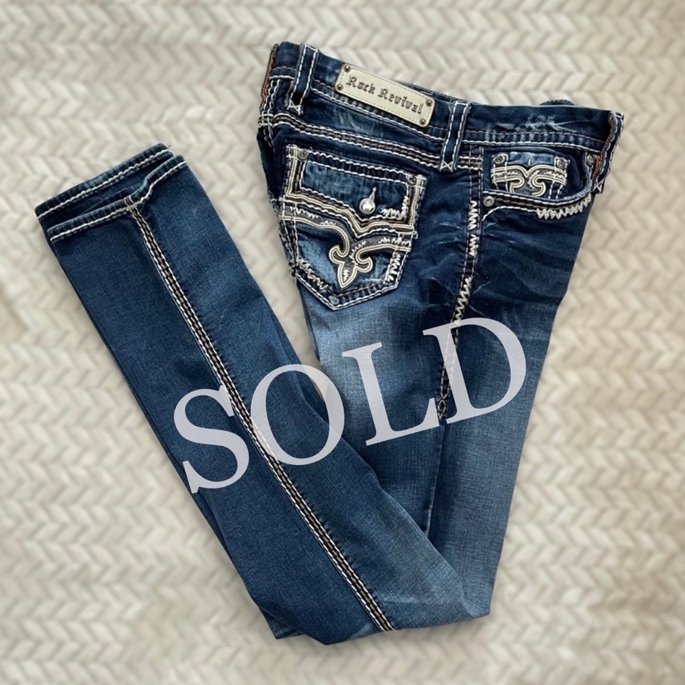 Rock Revival JANELLE Straight Leg Low Jean Sz 29